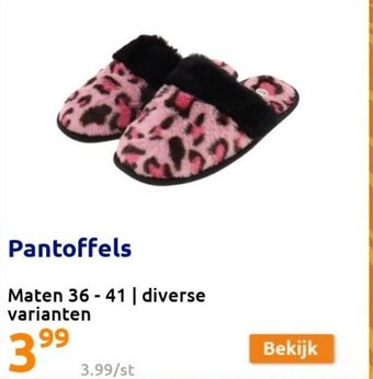 Action Pantoffels Maten 36-41 aanbieding