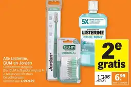Albert Heijn Alle listerine gum en jordan aanbieding
