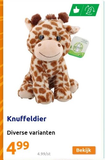 Action Knuffeldier aanbieding