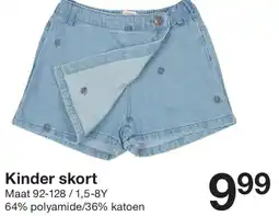 Zeeman Kinder skort aanbieding