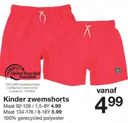 Zeeman Kinder zwemshorts aanbieding