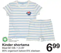 Zeeman Kinder shortama aanbieding