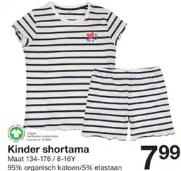 Zeeman Kinder shortama aanbieding