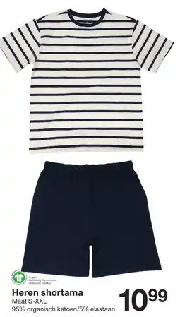 Zeeman Heren shortama aanbieding