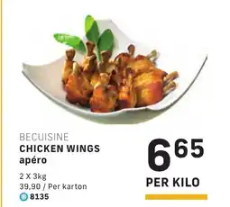 Bidfood chicken wings apéro aanbieding