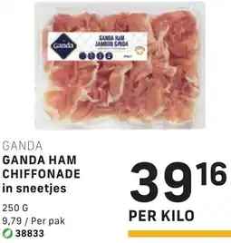 Bidfood Ganda ham chiffonade in sneetjes aanbieding