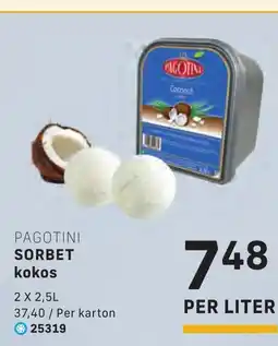 Bidfood sorbet kokos aanbieding