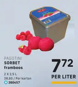 Bidfood Sorbet framboos aanbieding