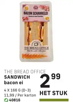 Bidfood Sandwich bacon ei aanbieding