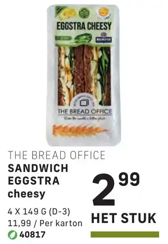 Bidfood Sandwich eggstra cheesy aanbieding