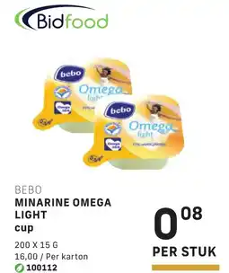Bidfood Minarine omega light cup aanbieding