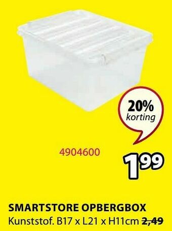 Jysk Smartstore opbergbox aanbieding