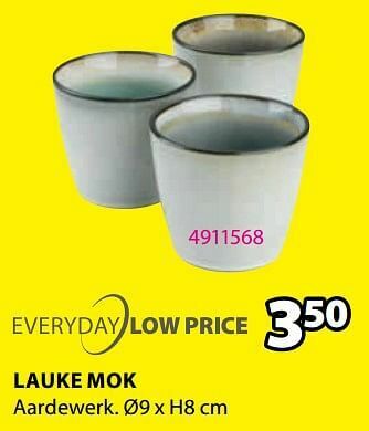 Jysk Lauke mok aanbieding