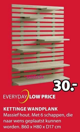 Jysk Kettinge wandplank aanbieding