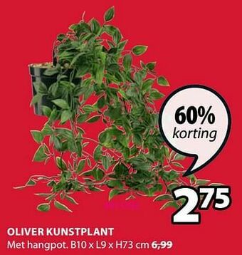 Jysk Oliver kunstplant aanbieding