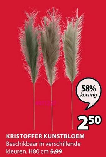 Jysk Kristoffer kunstbloem aanbieding