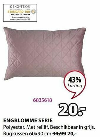 Jysk Engblomme rugkussen aanbieding