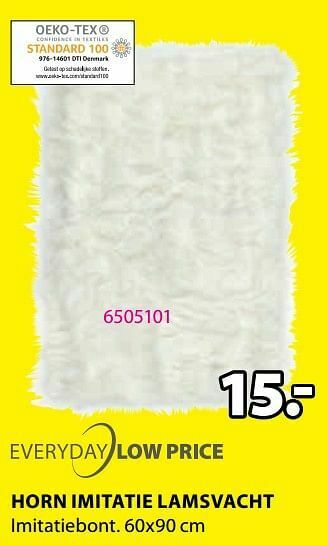 Jysk Horn imitatie lamsvacht aanbieding