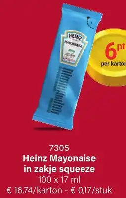 Bidfood Heinz Mayonaise in zakje squeeze aanbieding