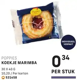Bidfood Poppies koekje marimba aanbieding
