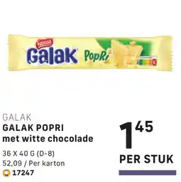 Bidfood Galak popri met witte chocolade aanbieding