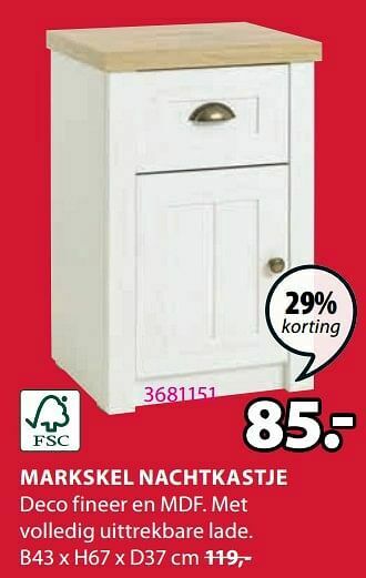 Jysk Markskel nachtkastje aanbieding