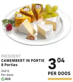 Bidfood President camembert in portie aanbieding