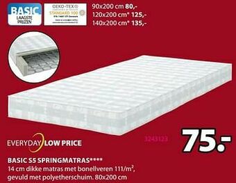 Jysk Basic s5 springmatras aanbieding