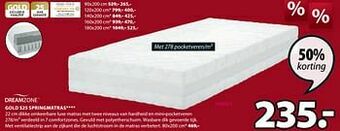 Jysk Gold s25 springmatras aanbieding