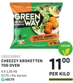 Bidfood Greenway cheezzy kroketten 70g oven aanbieding