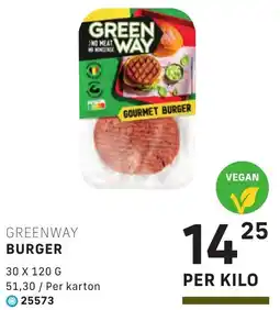 Bidfood Greenway burger aanbieding