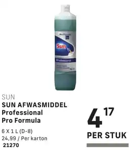 Bidfood Sun afwasmiddel professional pro formula aanbieding