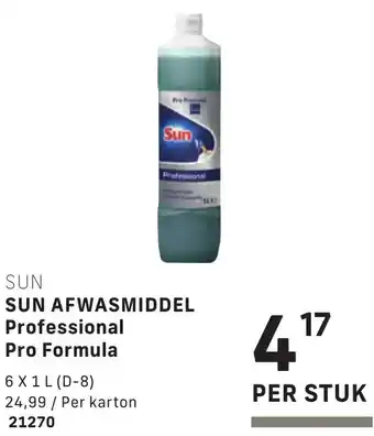 Bidfood Sun afwasmiddel professional pro formula aanbieding