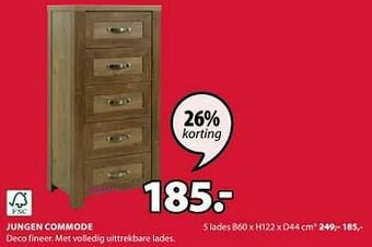 Jysk Jungen commode 5 lades aanbieding
