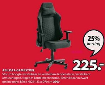 Jysk Abildaa gamestoel aanbieding