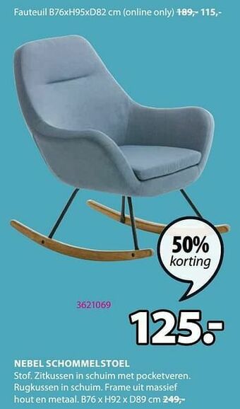 Jysk Nebel schommelstoel aanbieding