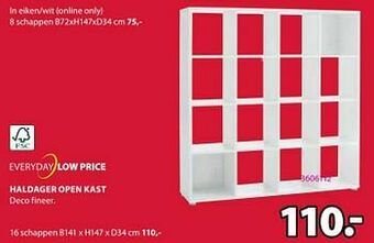 Jysk Haldager open kast 16 schappen aanbieding