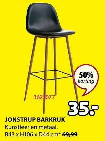 Jysk Jonstrup barkruk aanbieding