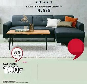 Jysk Okslund salontafel aanbieding