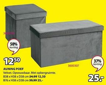 Jysk Auning poef aanbieding