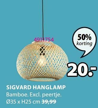 Jysk Sigvard hanglamp aanbieding