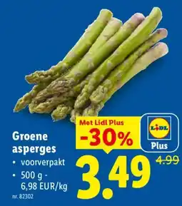 Lidl Groene asperges aanbieding