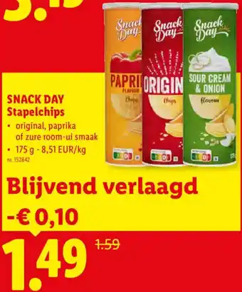 Snack day Stapelchips