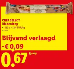 Lidl Chef select Bladerdeeg aanbieding
