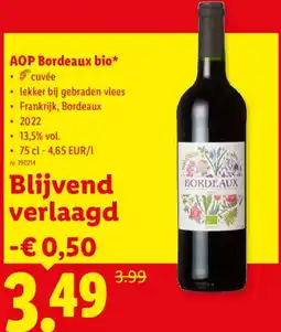 Lidl AOP Bordeaux bio aanbieding