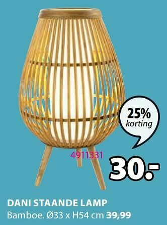 Jysk Dani staande lamp aanbieding