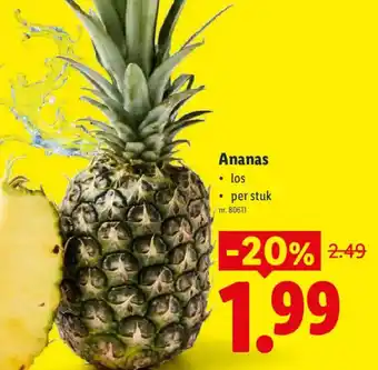 Lidl Ananas aanbieding