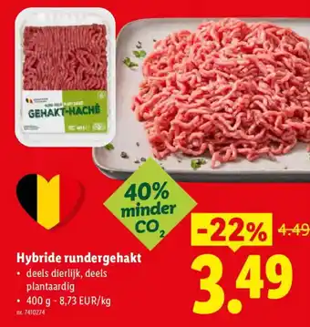 Lidl Hybride rundergehakt aanbieding