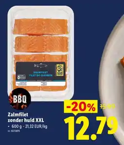 Lidl Zalmfilet zonder huid XXL aanbieding
