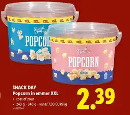 Lidl Snack Day Popcorn in emmer XXL aanbieding